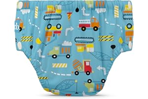 Charlie Banana Reusable Potty Training Underwear with Snaps, Designed to minimize Accidents, Construction, Size L (22-34 lbs)