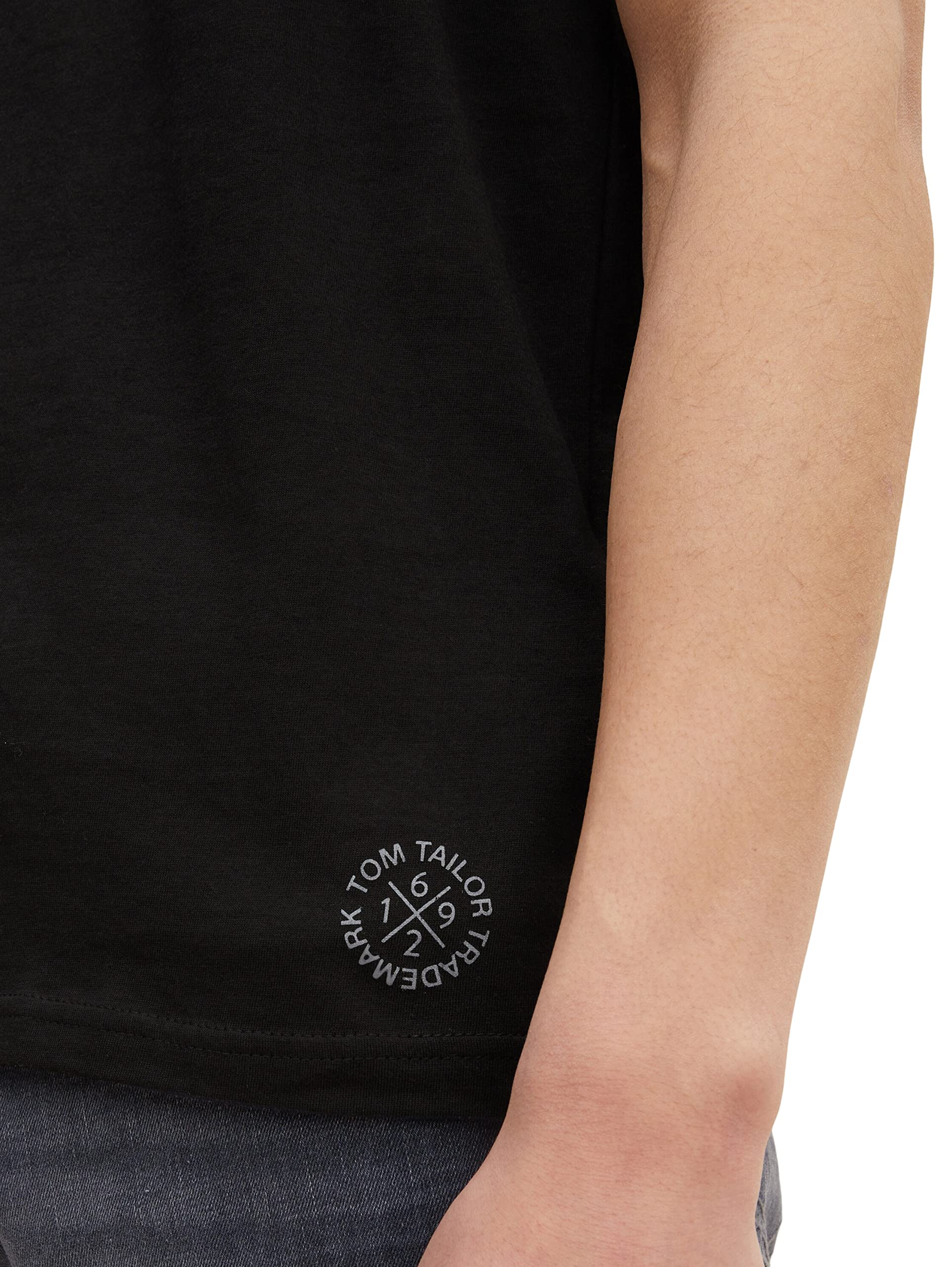TOM TAILOR Herren T-Shirt mit V-Ausschnitt im Doppelpack, 29999 - Black, XXL 4