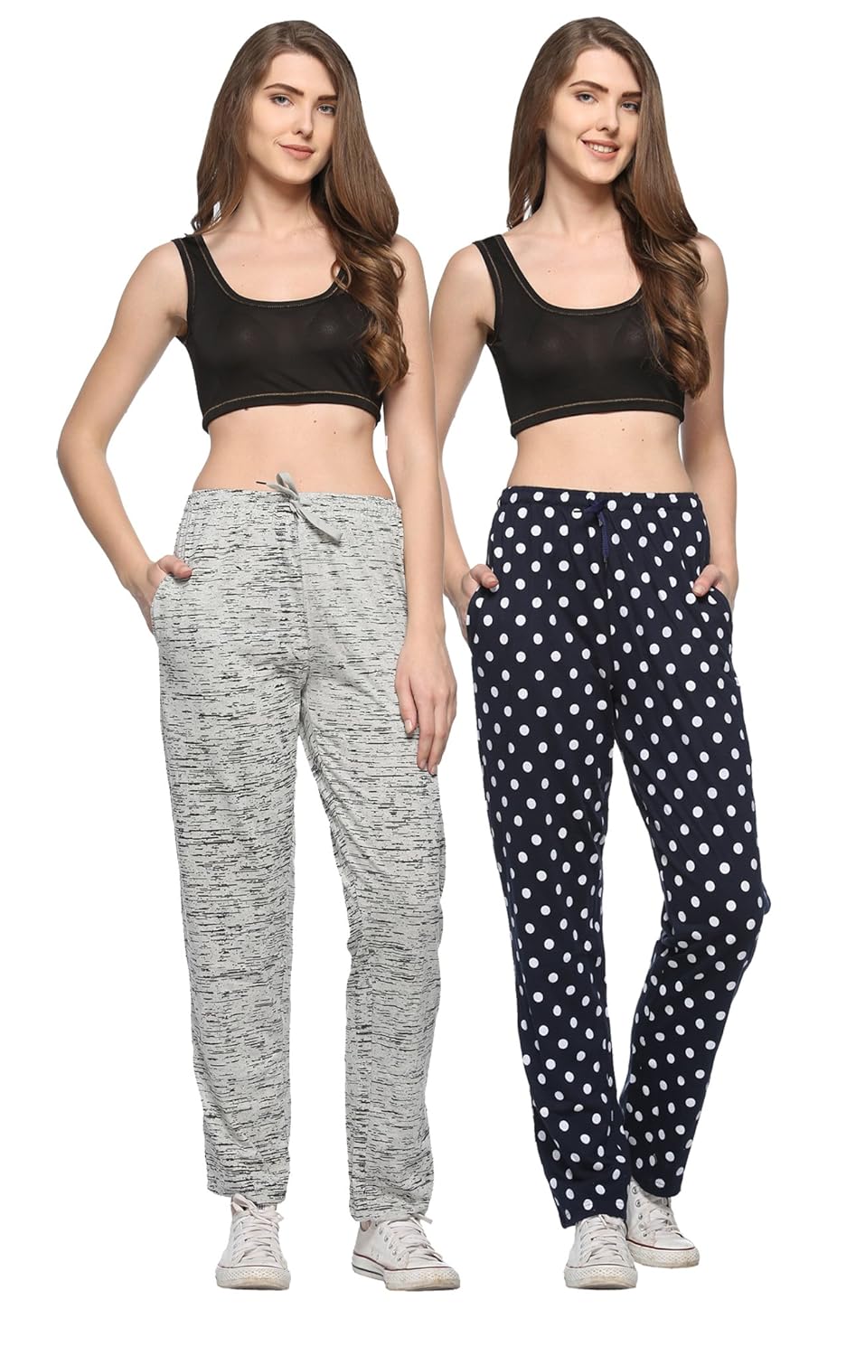 shaun women's cotton track pants (pack of 2)
