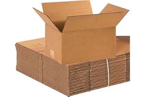 BOX USA Shipping Boxes Small 12"L x 9"W x 6"H, 25-Pack | Corrugated Cardboard Box for Packing, Moving and Storage
