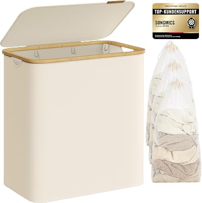 Cesto Portabiancheria con Coperchio, 150 L, Sacco Rimovibile