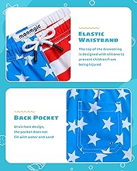 maamgic Boys Swim Trunks with Compression Liner