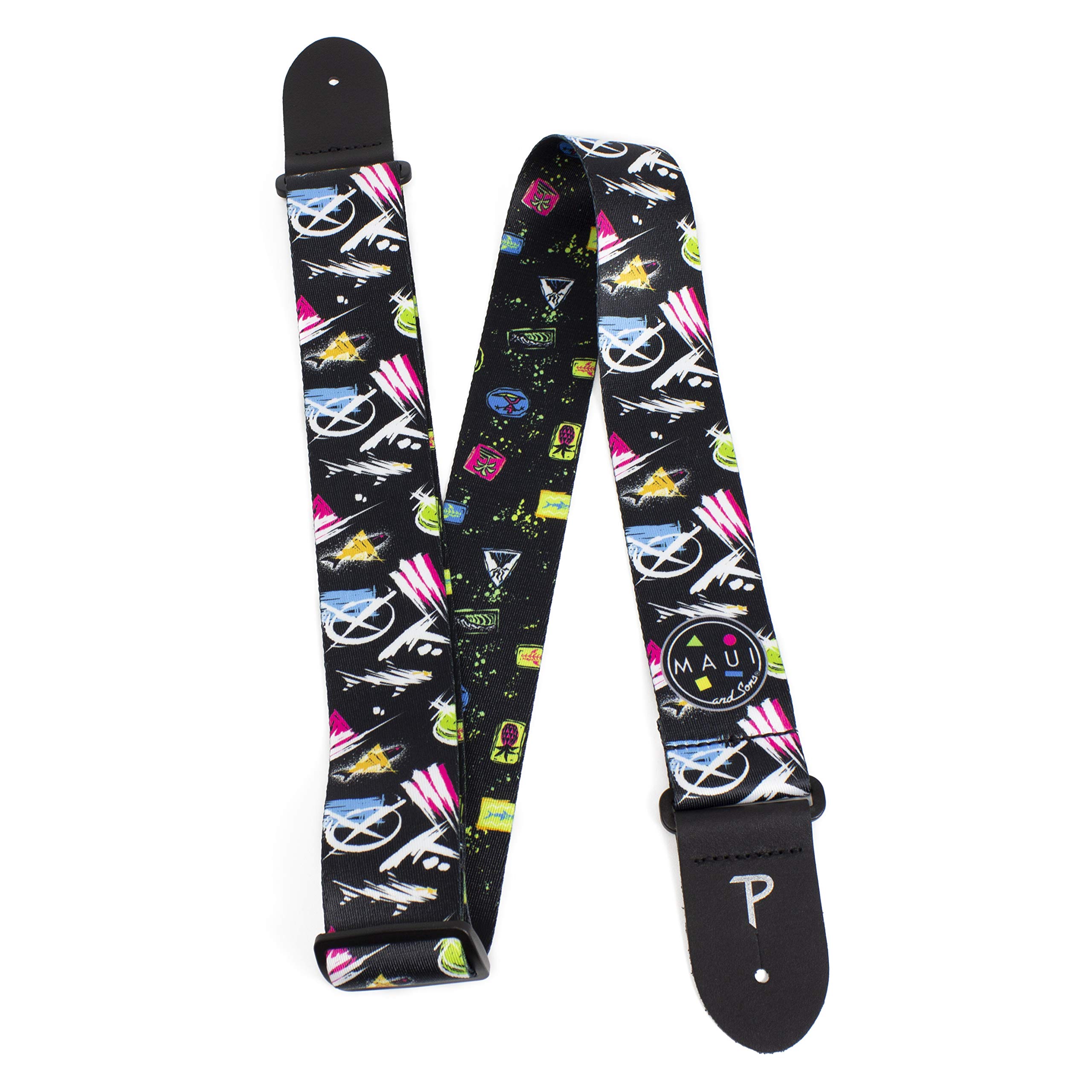 Perri's Leathers | Maui & Sons Guitar Strap (Official Licensing) 2” Polyester Webbing, Adjustable Length 39" - 58" Long, NWS30P-8166