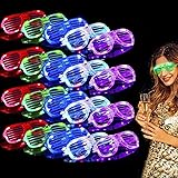 TURNMEON 20 Pack LED Glasses,6 Color Light Up Glasses Shutter Shades Glow Sticks Glasses Led Party Sunglasses Adult Kids Glow
