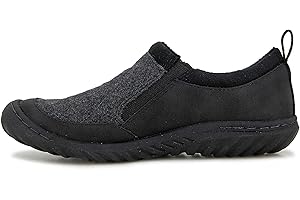 JBU Womens Amber Wool Comfort Slip On Flats Casual - Black