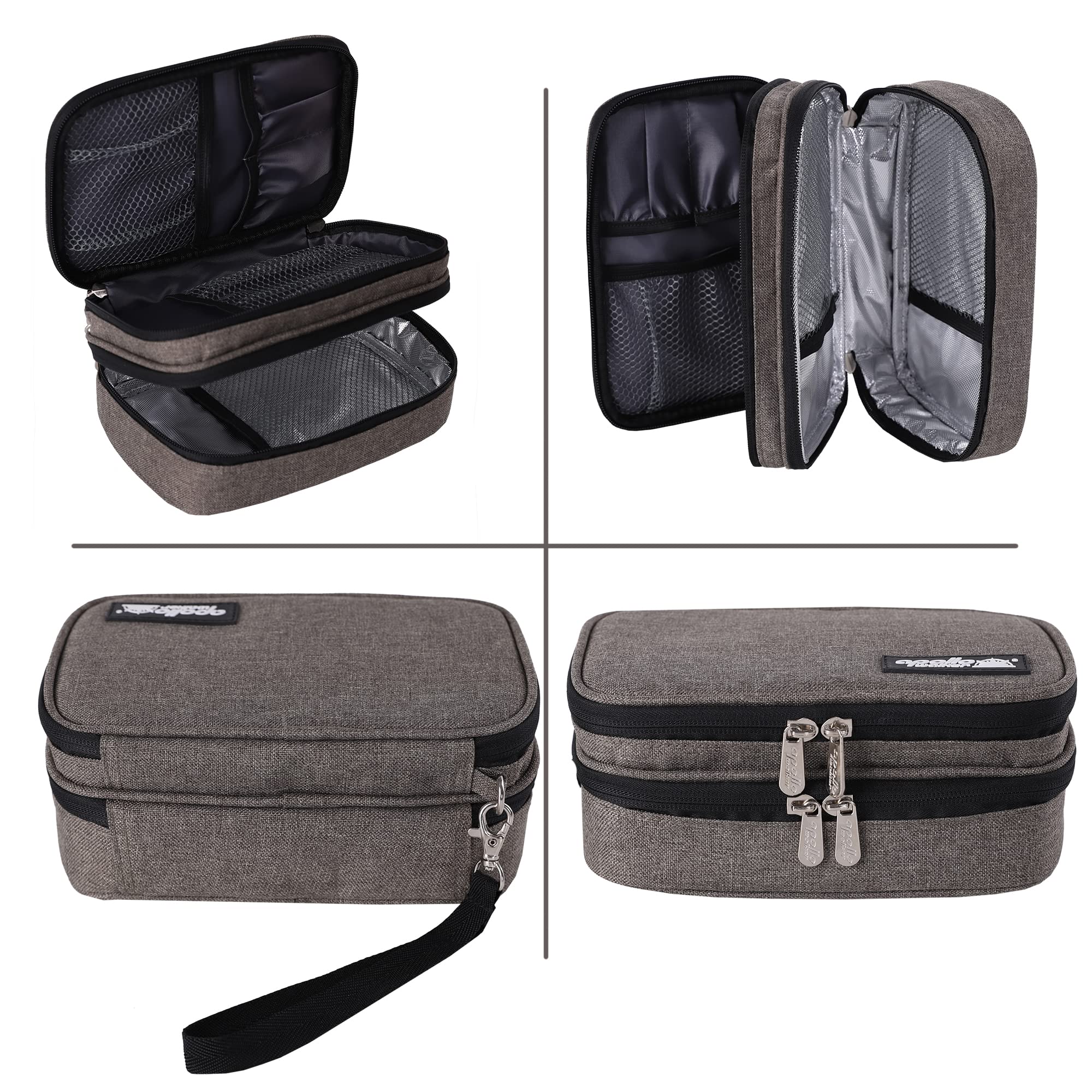 apollo walker Insulin Cooler Travel Case Diabetic Medication Cooler with Ice Packs and Insulation Liner