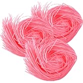 Sweetzo Pink Edible Easter Grass, Strawberry Flavored Cake and Cupcake Toppers, Basket Stuffers, Pack of 3