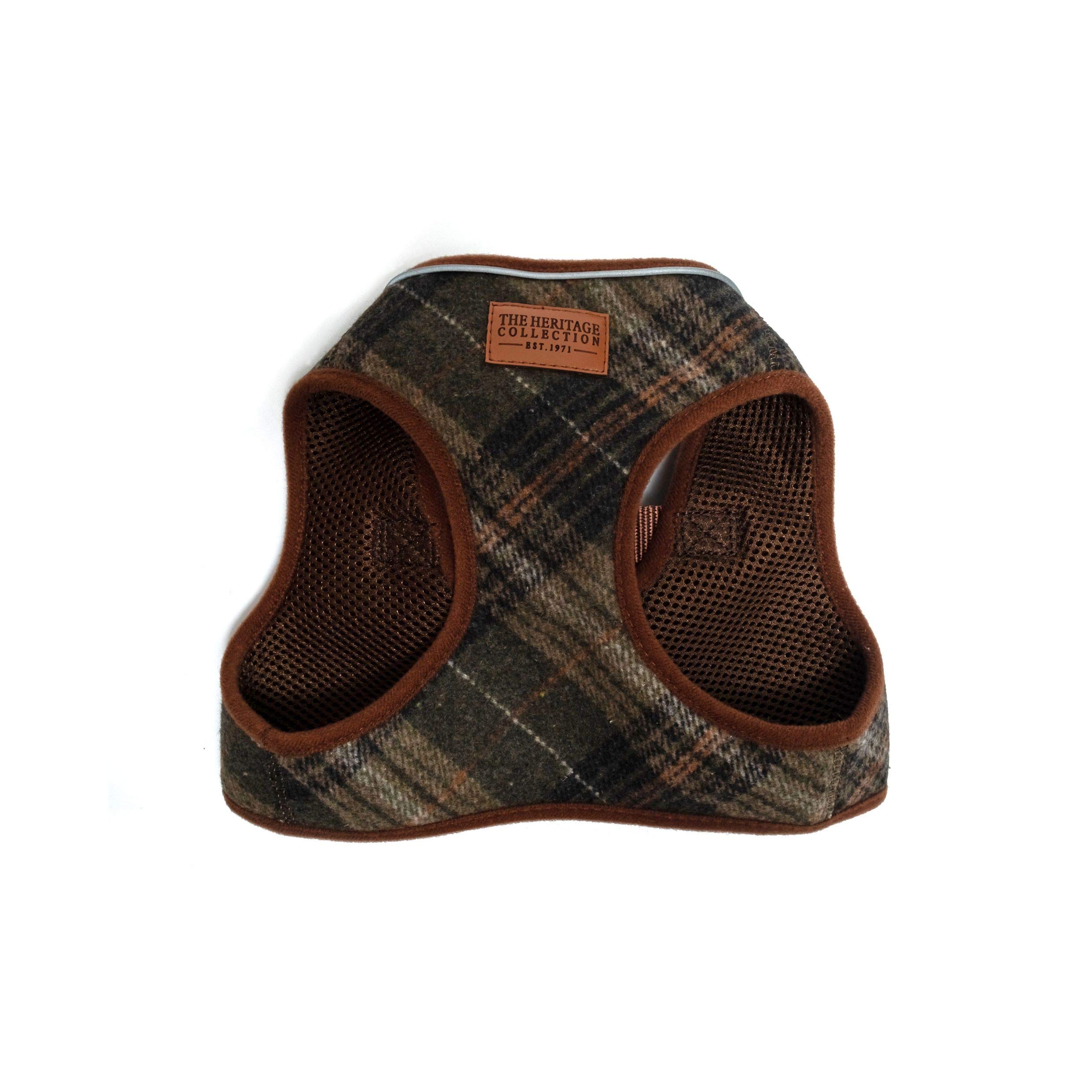 Ancol Step In Dog Harness Country Check - Comfortable Puppy Pet Accessory with Reflective Band & Snap Buckle - Small