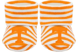 Creative Knitwear College Baby Striped Bootie Sock - Team Logo, Multiple Colors, Unisex (Newborn - 6 Months)