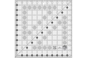 Creative Grids Quilt Ruler 11-1/2in x 11-1/2in Square – CGR11 – Made in USA, Non-Slip Grip Acrylic Quilting, Sewing, Crafting, Patchwork Ruler for Measuring & Cutting Fabric