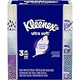 Kleenex Ultra Soft Facial Tissues, 3 Flat Boxes, 110 Count (Pack of 3) (330 Total Tissues)
