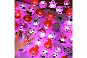 Flixoran Halloween Glow Ring - 50 LED twinkle ring, perfect for adults attending Halloween parties in the dark, perfect for birthdays and Halloween celebrations