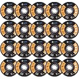 S SATC 20 Pack Flap Discs 40/60/80/120 Grit Grinding Wheel 4.5" x 7/8" High Density Bevel Type Angle Grinder Sanding Disc Abr