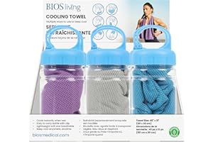 Cooling Towels 6-Pack, Instant Cold Relief for Sports, Fitness, and Outdoor Use, Reusable Fast-Acting Towels with Display Box