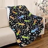 TORTILLAS BLANKET Gecko Colorful Lizard Blanket Gifts for Boys Girls, Super Soft Warm Lightweight Gecko Colorful Lizard Throw Blanket for Sofa Travel Camping 40x50 Inch for Kid