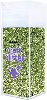 Hemway Lime Green Glitter Shaker 130g Chunky for Resin Craft Nail Face