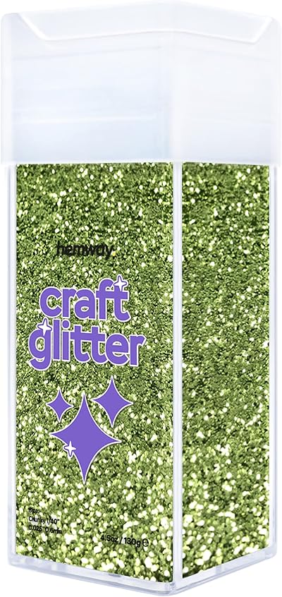 Hemway Lime Green Glitter Shaker 130g Chunky for Resin Craft Nail Face