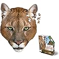 Madd Capp Puzzles - I AM Cougar - 300 Pieces - Animal Shaped Jigsaw Puzzle