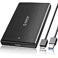 ORICO USB 3.0 to SATA III 2.5" External Hard Drive Enclosure for 2.5 Inch 7mm-9.5mm SATA HDD/SSD Tool Free [UASP Supported],Black(2189U3)