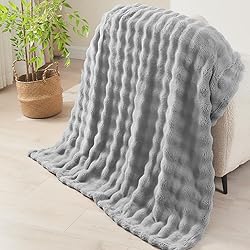 NEWCOSPLAY King Blanket for Couch Grey Super Soft