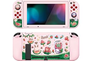 PlayVital ZealProtect Soft Protective Case for Nintendo Switch, Flexible Cover for Switch with Tempered Glass Screen Protecto