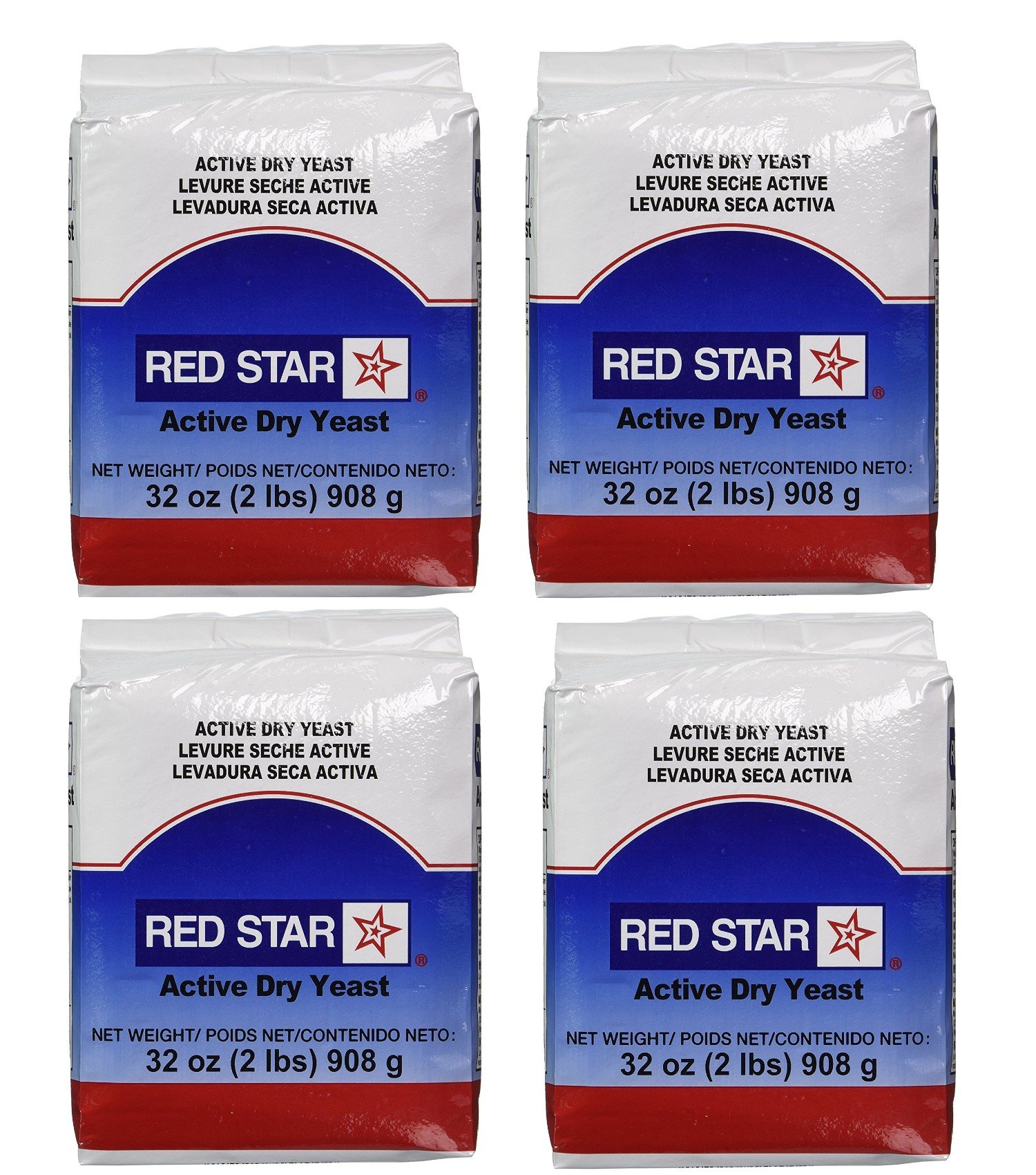 Red Star Active Dry Yeast, 2 Pound Pouch, (Pack Of 4) on Galleon