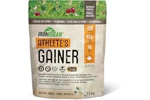 IRONVEGAN Gainer Vanilla Protein Powder, 2500 GR