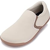 WHITIN Women's Wide Barefoot Shoes | Elastic V-Detail Classic Slip-On | Minimalist Walking Sneakers