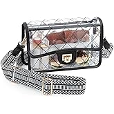 Missnine Clear Bag for Stadium Events Clear Crossbody Purse Stadium Approved Women Transparent Shoulder Bag for Concerts