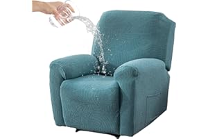 Eco-Ancheng Recliner Chair Covers Recliner Cover Recliner Slipcovers 4-Piece Lazy Boy Recliner Chair Covers Non Slip Reclining Slipcovers with Storage Pockets Chair Covers for Living Room
