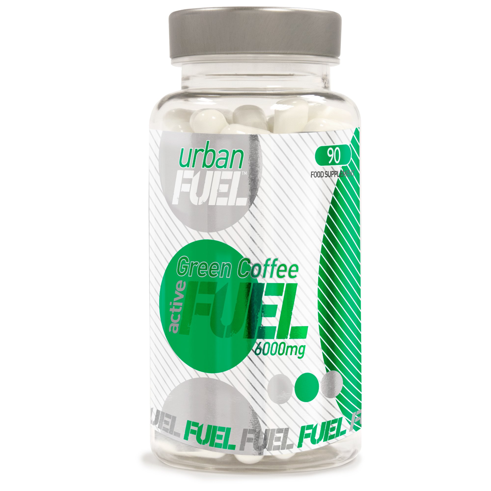 Urban Fuel Active Green Coffee Max Strength 6000mg - Pure Green Coffee Bean Extract Premium GCA (50% Chlorogenic Acids) Natural Food Supplement - 90 Capsules