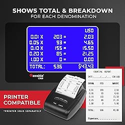 Cassida C300 Professional USD Coin Counter, Sorter