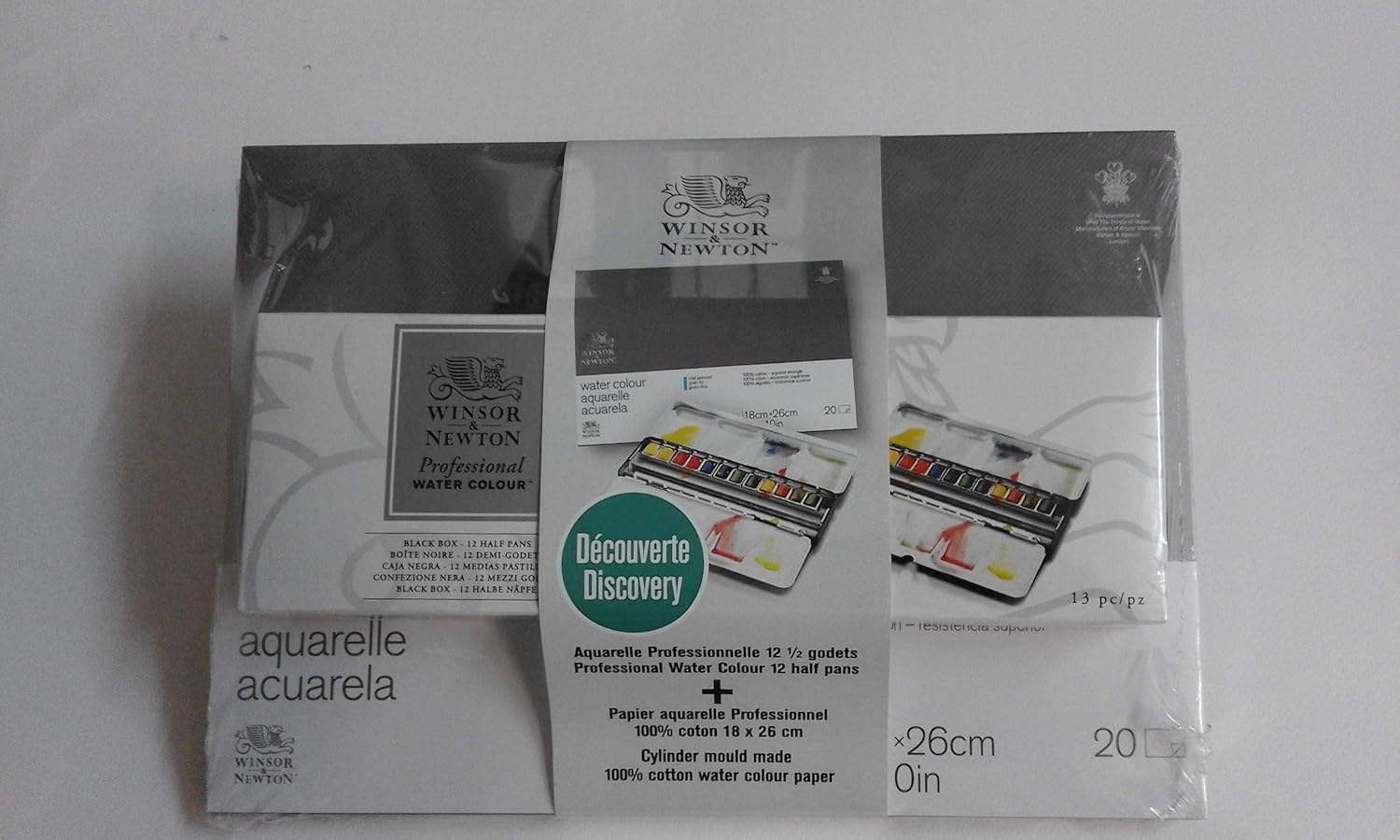 Winsor & Newton Set Acuarela Profesional Caja Black Box + Bloc 18X26 CM: Amazon.es: Hogar
