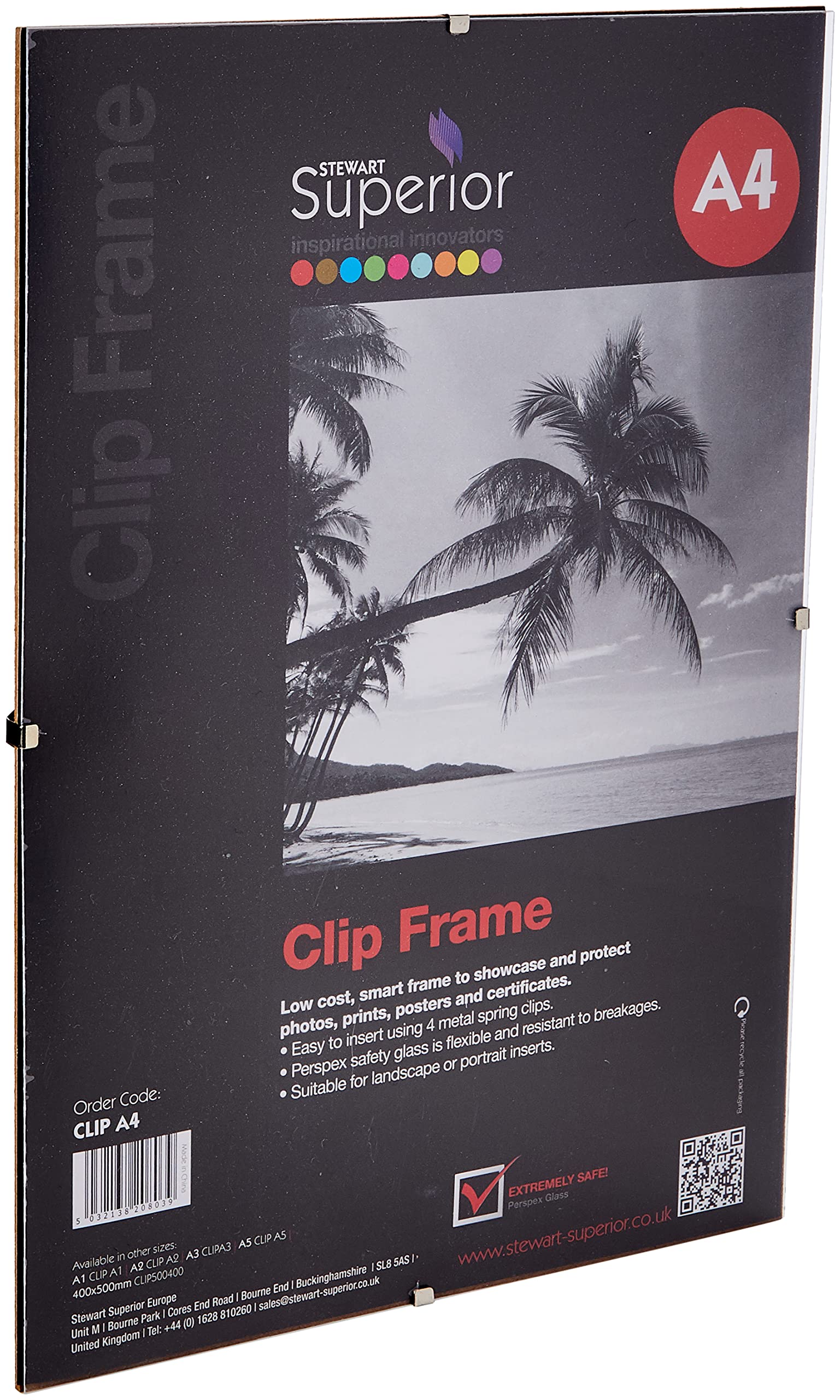 SECO A4 Frameless Clip Frame with Plexi Safety Glass