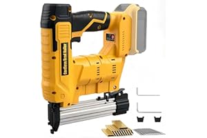 2 in 1 Cordless 18GA Brad Nailer/Stapler Compatible with Dewalt 20V Max Battery (No Battery), Electric Nail Gun/Staple Gun Ba