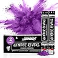 Gender Reveal Surprise - Purple Gender Reveal Powder Cannon - Easy to Use Purple Powder Cannon for Baby Gender Reveal Parties, Baby Showers & More - Colorful Powder Popper - 12 Inch - 2 Pack