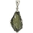 Starborn Natural 7-12 cts Moldavite Pendant in Sterling Silver