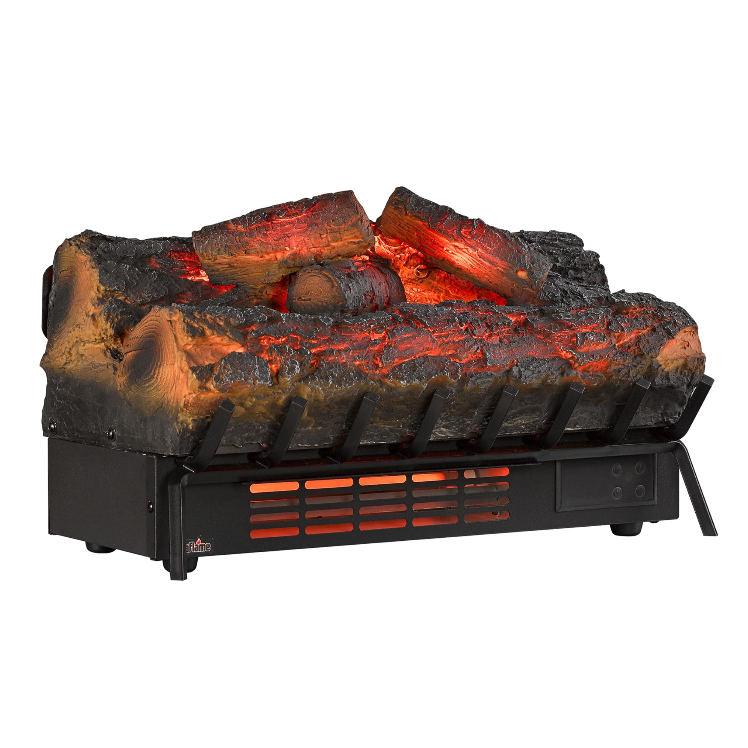 Photo 1 of duraflame Electric Log Set 1,000 Sq Ft Heater, Faux Logs Insert with Infrared Flames for Existing Fireplaces, Remote Control Included