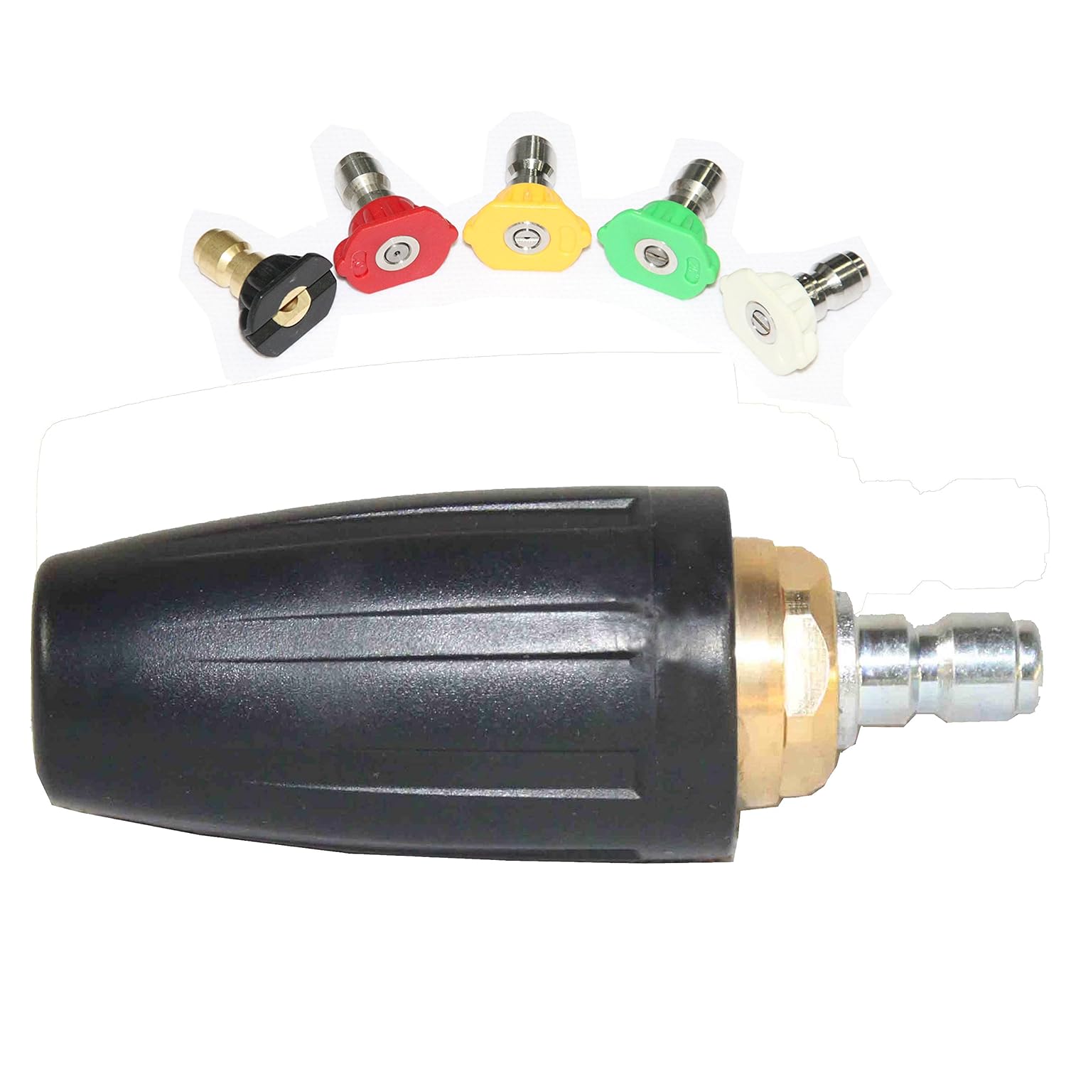 XZT 4.0 Pressure Washer Rotating Turbo Nozzle 3000 PSI 4 GPM with Spray Nozzle Tips Kit