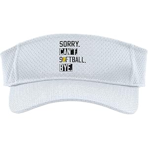 Sorry Can't Softball Bye Funny Softball Player Vintage Sport Sun Visor