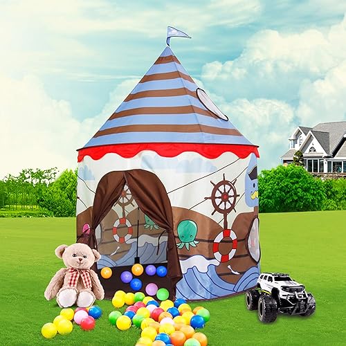 Homfu Play Tent for Kids Castle for Children Boys and Girls Viking