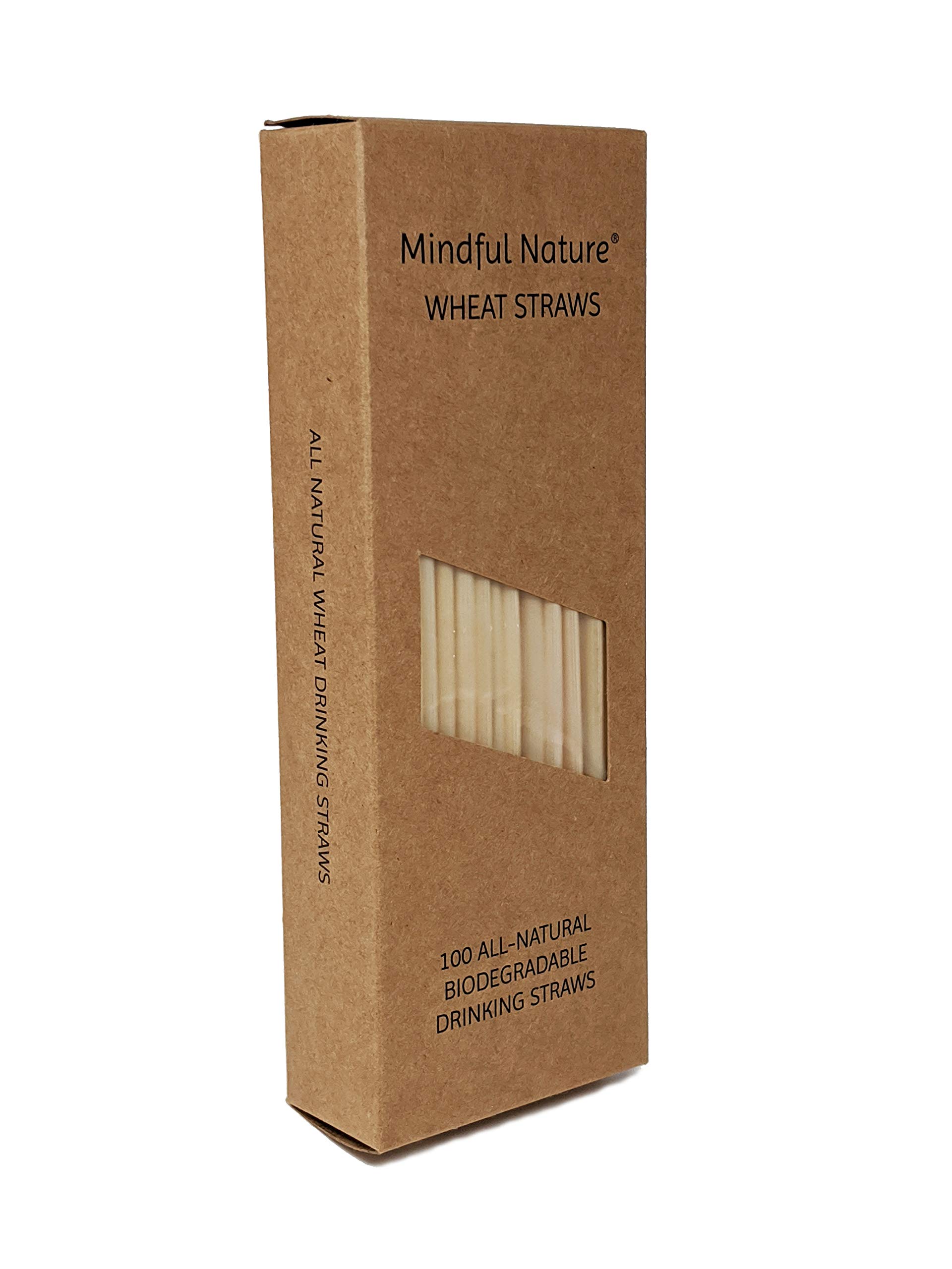 Mindful Nature® Wheat Straws - 100 All-Natural Drinking Straws - Single use, Disposable, Biodegradable, and Compostable - Image 5
