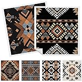 HEIFAM Mixed Western Aztec Swedish Kitchen Dishcloths Dish Towels 6 Pack, Aztec Dish Towels for Kitchen, Western Swedish Dishcloth, Paper Towels Reusable, Dish Cloth Towel Cleaning Wipe for Home Party