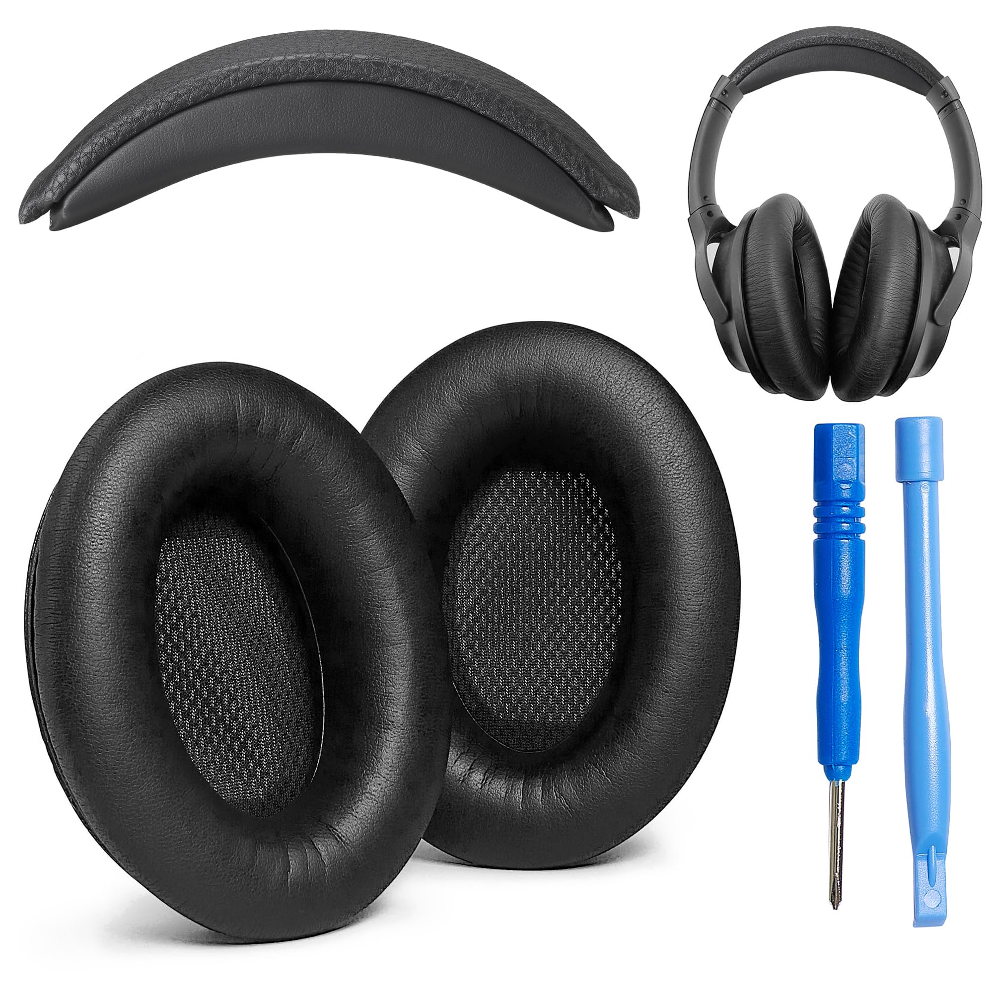 AHG Replacement SoundTrue AE2 Ear Pads and SoundTrue AE2 Headband pad Cushion. Compatible with Bose SoundTrue Around-Ear 2 / Bose SoundTrue AE2 Headphones (Black). NOT COMPATIBLE WITH ANY OTHER MODEL