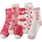 Clothirily Fuzzy Socks for Women, Fluffy Socks Womens, Soft Cozy Slipper Sock for Women, Warm Womens Winter Sleeping Sock