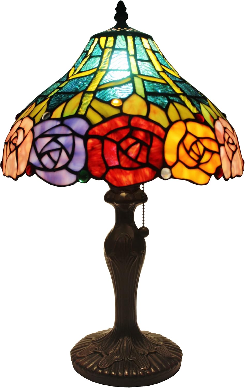Best bedside table lamp with floral fabric shade
