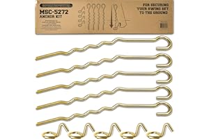 Sportspower MSC-5272 Metal Ground Anchor Kit for Swing Sets, Gold
