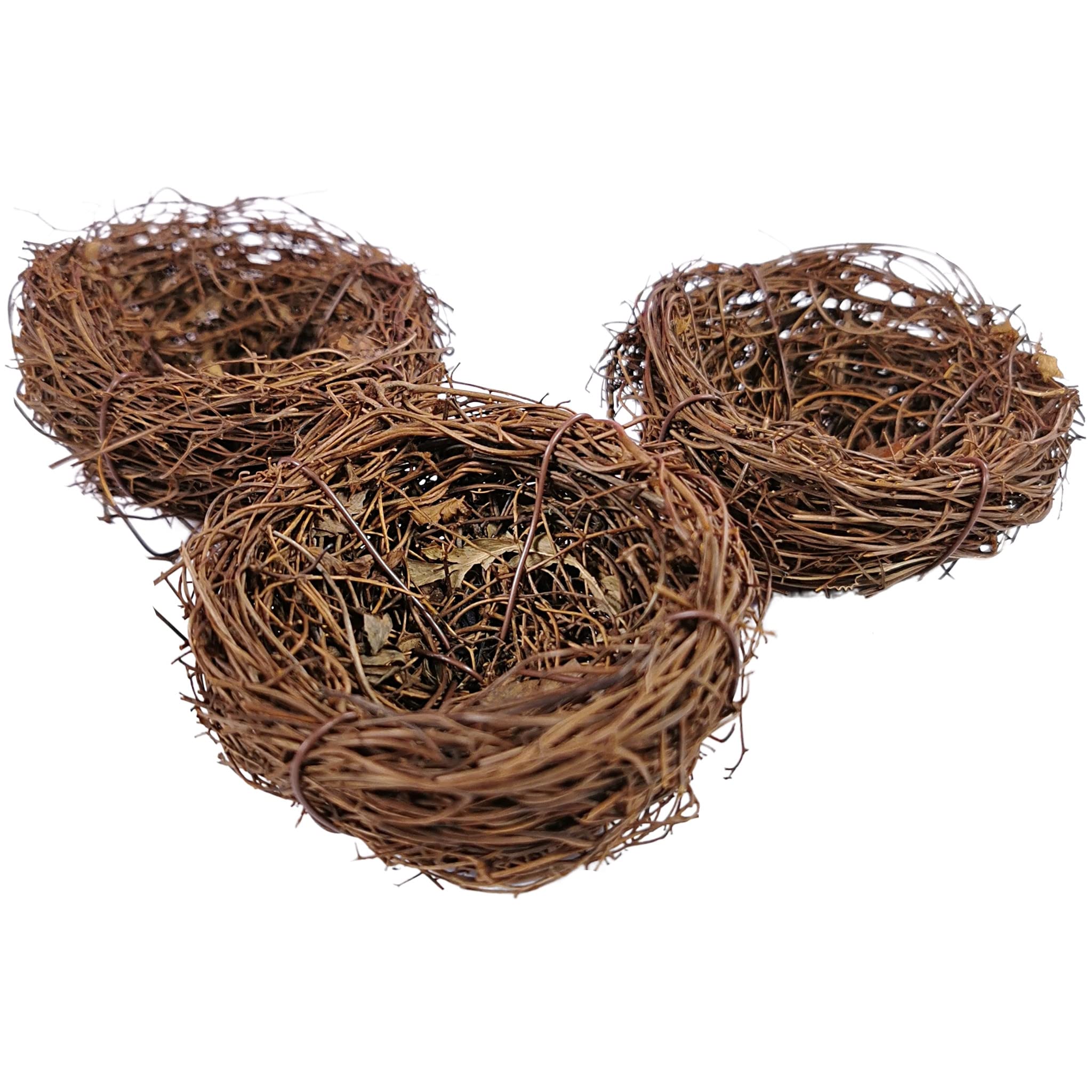 BCreativetolearn Artificial Easter Crafts Birds Nest 3 Mini Nests Easter Decor Craft Nest 8cm Easter Decorations Home