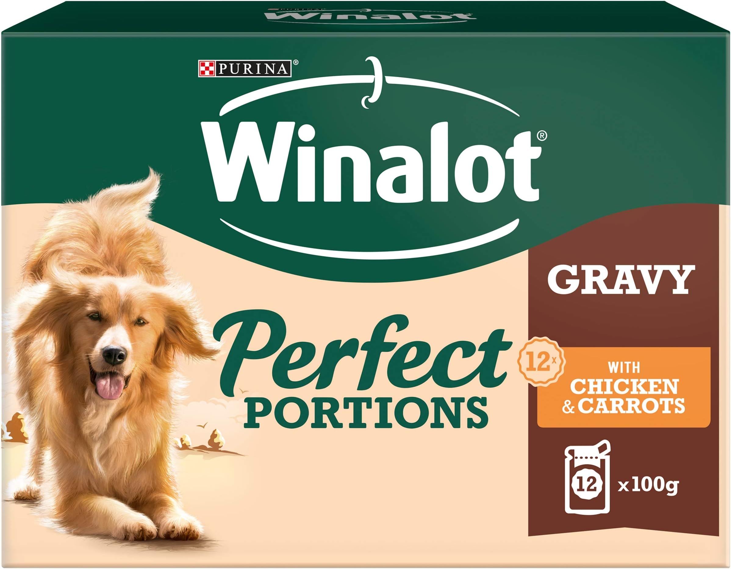 Winalot Perfect Portions Dog Food Chicken in Gravy, 12 x 100g