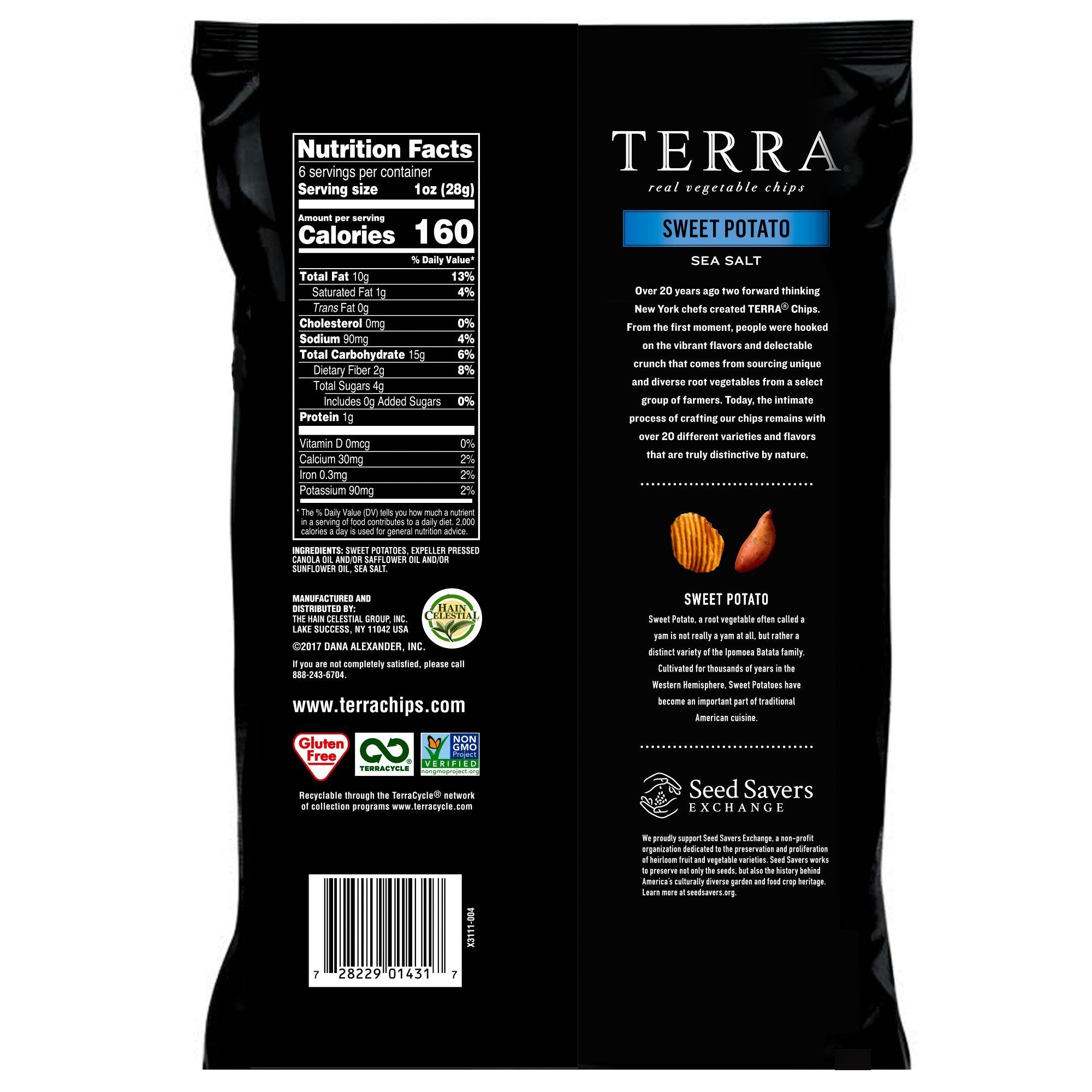 Terra Sweet Potato Chips With Sea Salt, 6 Oz. (Pack Of 12) on Galleon